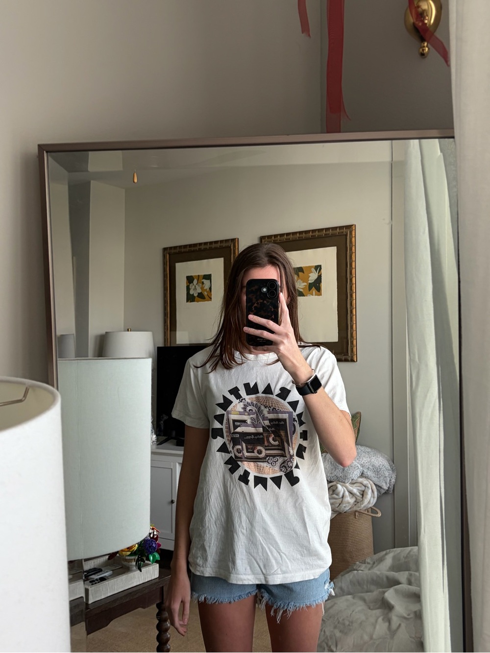 Isabel Marant White Graphic Short Sleeve Tee